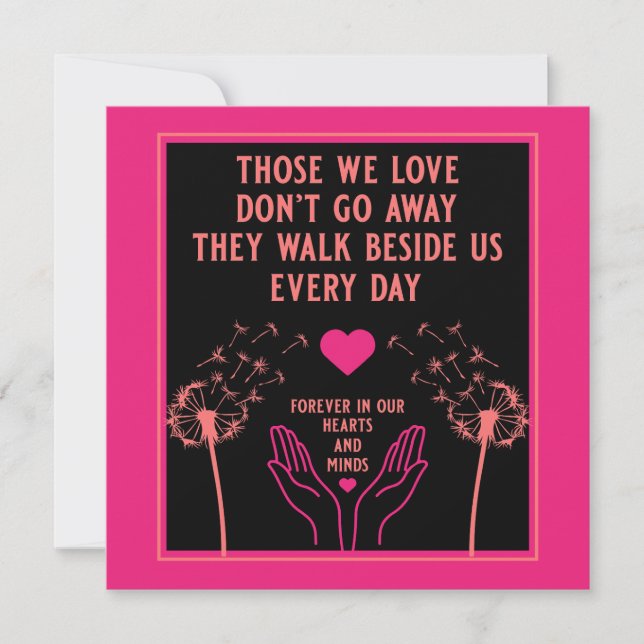 In Memory Bereavement And Loss Photo Print Card (Front)