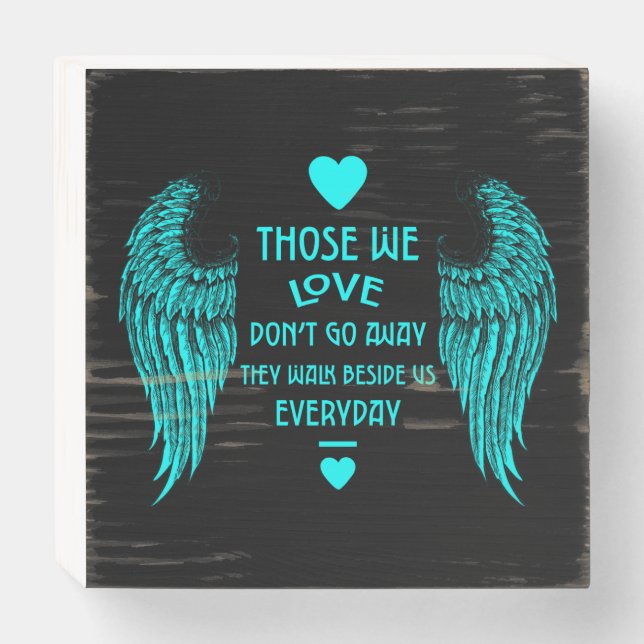 In Memory Bereavement And Loss Photo Print Card Wooden Box Sign (Front Horizontal)