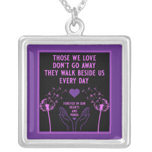 In Memory Bereavement And Loss Photo Print Silver Plated Necklace