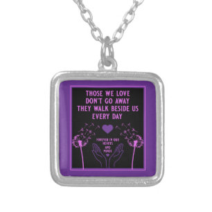 In Memory Bereavement And Loss Photo Print Silver Plated Necklace