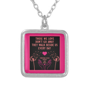 In Memory Bereavement And Loss Photo Print Silver Plated Necklace