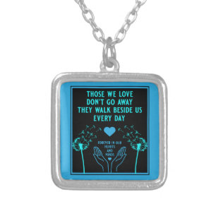 In Memory Bereavement And Loss Photo Print Silver Plated Necklace
