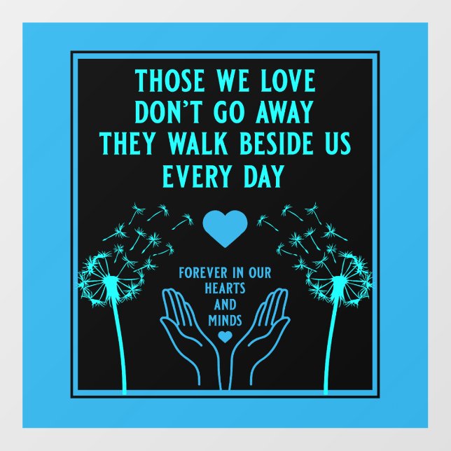 In Memory Bereavement And Loss Photo Print Wall Decal (Front)