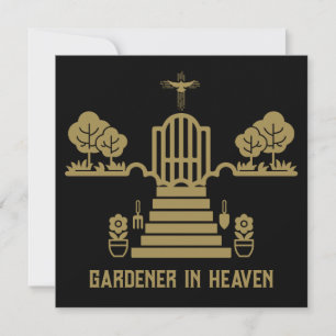 In Memory Bereavement Gardener Funeral Card