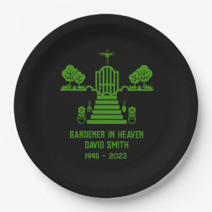 In Memory Bereavement Gardener Funeral Paper Plates