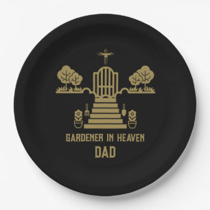 In Memory Bereavement Gardener Funeral Paper Plates
