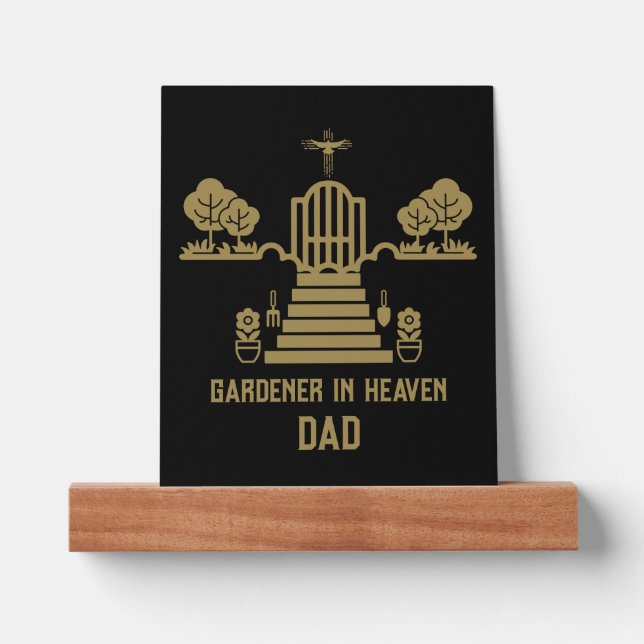 In Memory Bereavement Gardener Funeral Picture Ledge (Front)