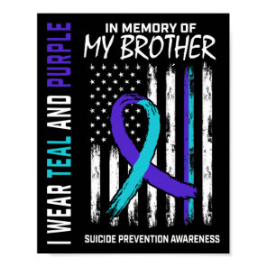 In Memory Brother Suicide Awareness Prevention Ame Poster