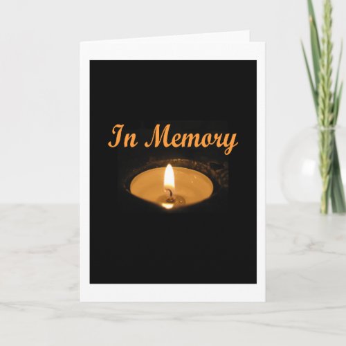 In Memory Candle Glow Card