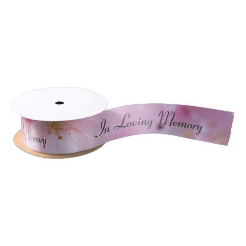 In Memory Cherry Blossoms satin ribbon