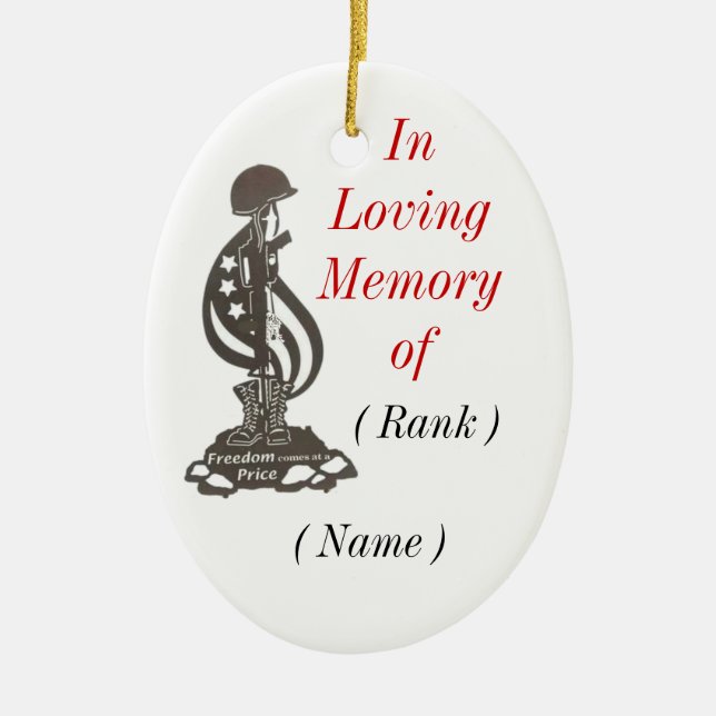In Memory Christmas Ornament (Front)