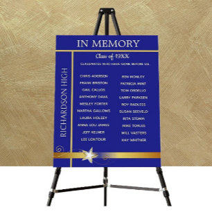 In Memory. Class Reunion Tribute Board