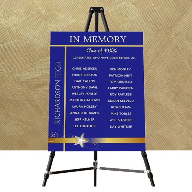 In Memory. Class Reunion Tribute Board (Creator Uploaded)