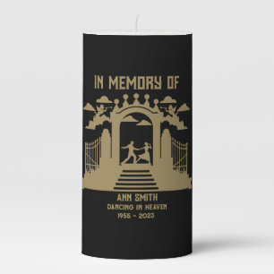 In Memory Dancers Funeral Pillar Candle