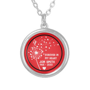 In Memory Dandelion Keepsake Jewellery Silver Plated Necklace