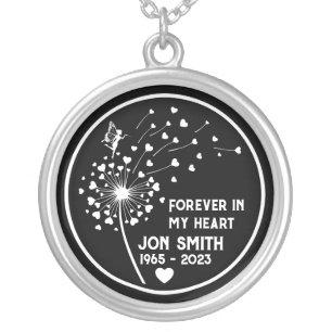 In Memory Dandelion Keepsake Jewellery Silver Plated Necklace