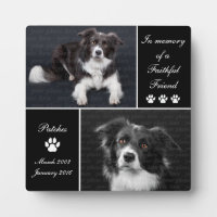 In Memory Dog Photo Memorial Keepsake Plaque