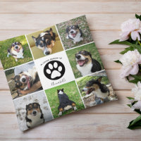 In Memory Dog Photo Pet Collage Paw Print Keepsake