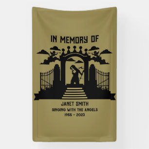 In Memory Female Singers Funeral Banner