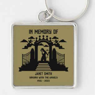 In Memory Female Singers Funeral Keychain