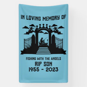 In Memory Fishing Funeral Banner