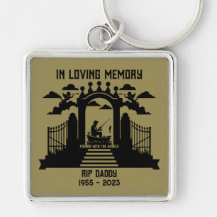 In Memory Fishing Funeral Keychain