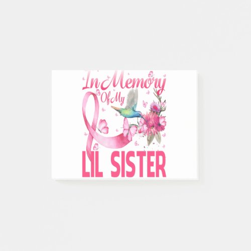 In Memory For My Lil Sister Hummingbird Breast Post_it Notes