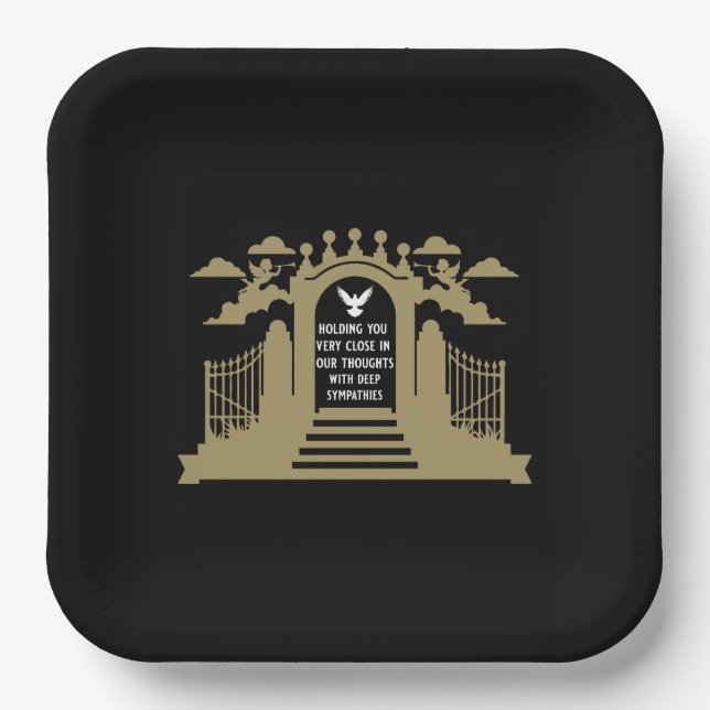 In Memory Funeral Gift Paper Plates (Front)