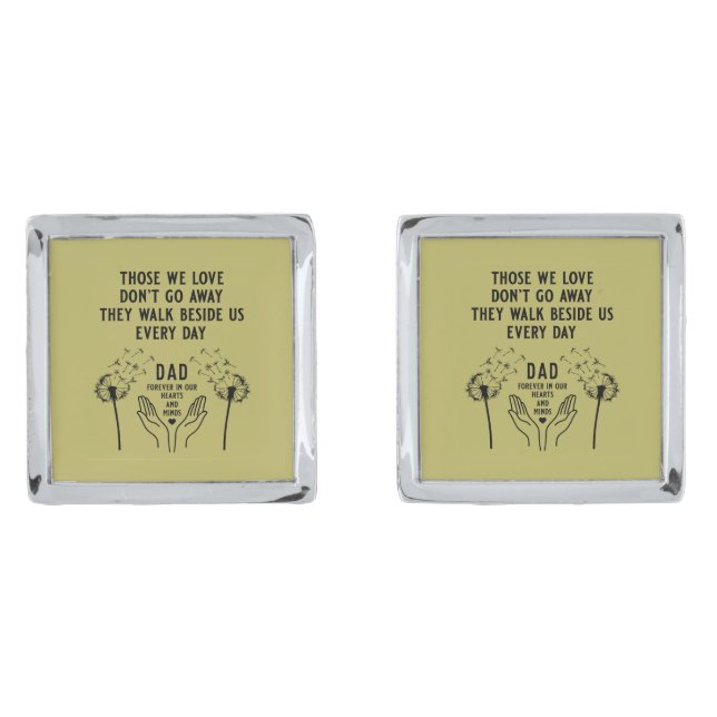 In Memory Funeral Reception Cufflinks (Front)