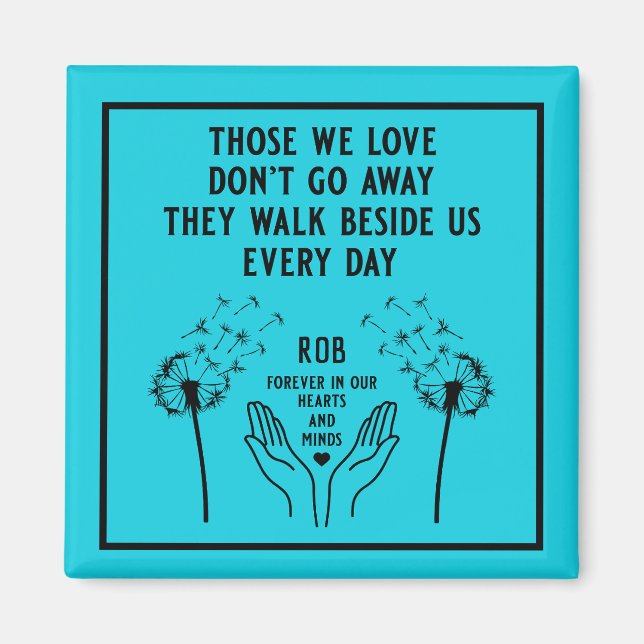 In Memory Funeral Reception Magnet (Front)