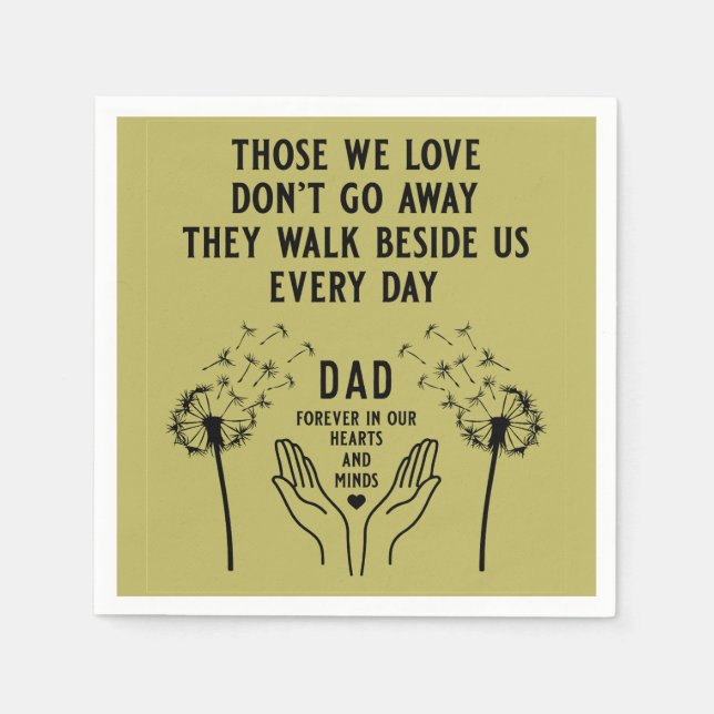 In Memory Funeral Reception Napkins (Front)