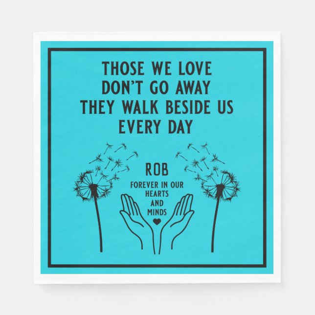 In Memory Funeral Reception Napkins (Front)