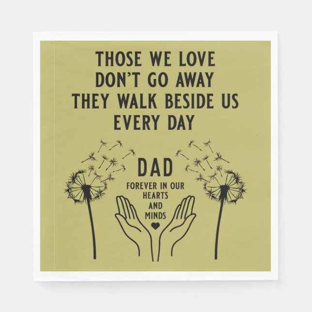 In Memory Funeral Reception Napkins (Front)