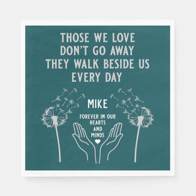 In Memory Funeral Reception Napkins (Front)