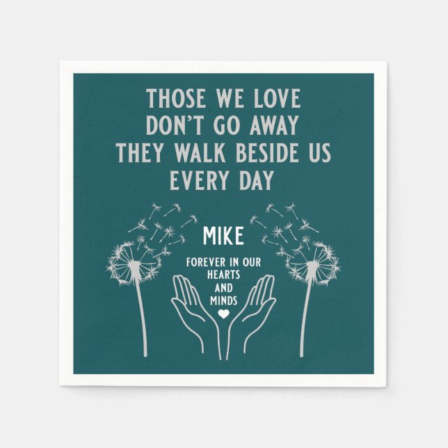 In Memory Funeral Reception Napkins (Front)