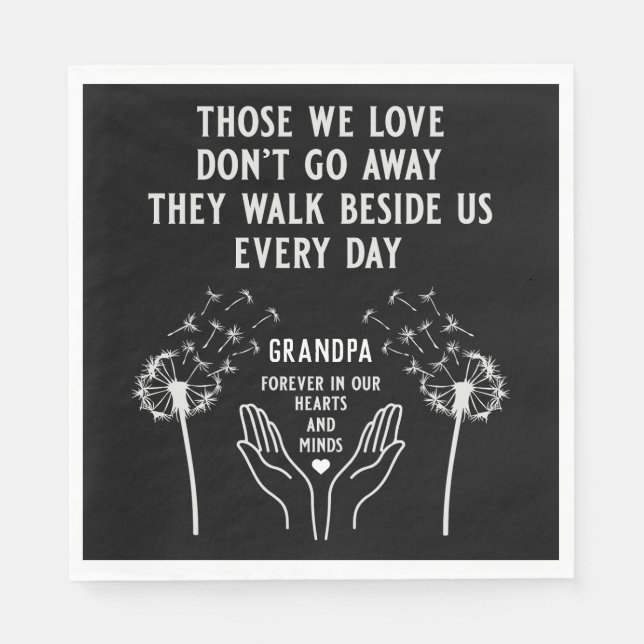 In Memory Funeral Reception Napkins (Front)