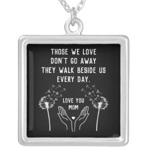 In Memory Funeral Reception Silver Plated Necklace