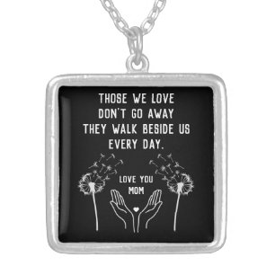 In Memory Funeral Reception Silver Plated Necklace