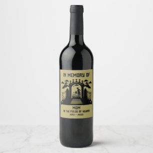 In Memory Gardeners Funeral Wine Label
