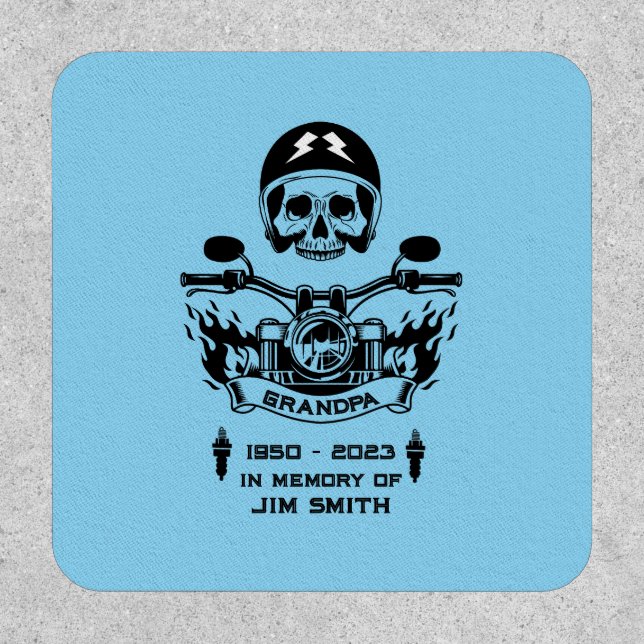 In Memory Grandfather Biker  Patch (Front)