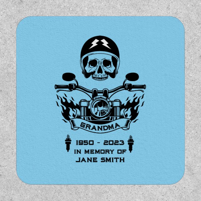 In Memory Grandmother Biker Garden Patch (Front)