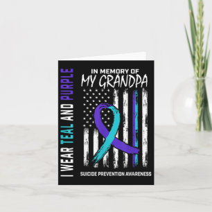 In Memory Grandpa Suicide Awareness Prevention Ame Card