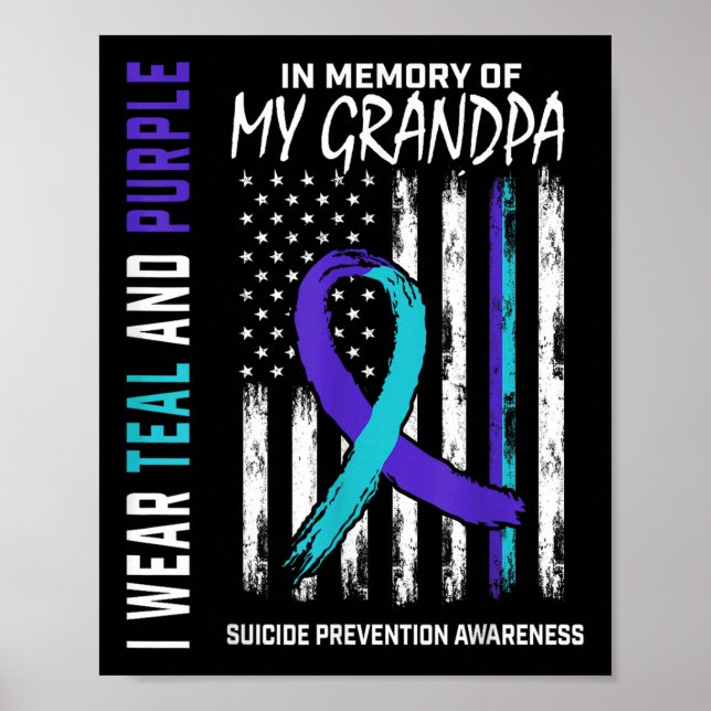 In Memory Grandpa Suicide Awareness Prevention Ame Poster (Front)