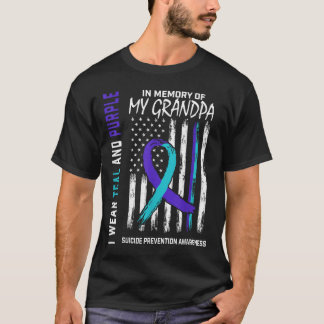 In Memory Grandpa Suicide Awareness Prevention Ame T-Shirt