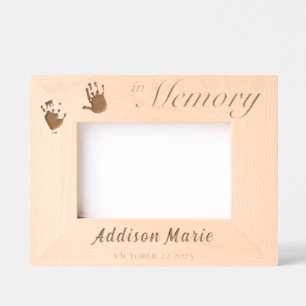 In Memory Handprints Infant Loss  Engraved Frames