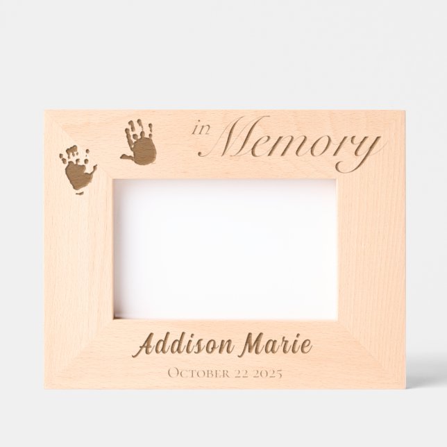 In Memory Handprints Infant Loss  Engraved Frames (Front)