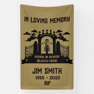 In Memory Motorbike Rider Biker Funeral Banner