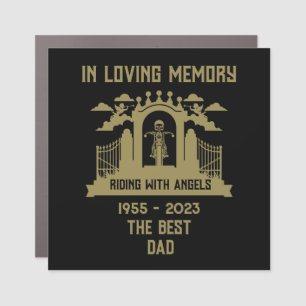 In Memory Motorbike Rider Biker Funeral Car Magnet