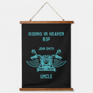 In Memory Motorbike Rider Biker Funeral Hanging Tapestry