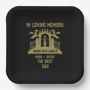 In Memory Motorbike Rider Biker Funeral Paper Plates
